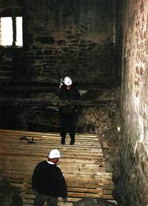 Intérieur de la tour du Bost en 1992