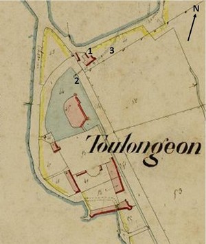 Cadastre de 1831 montrant le moulin